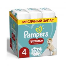 Подгузники-трусики Pampers Pants 4 176 размер 4, 9 - 15 кг, 176 шт.